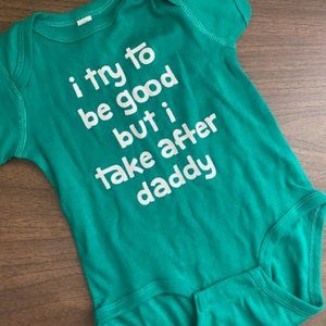 -5 for $25-Rabbit Skins Green Onsie 18m